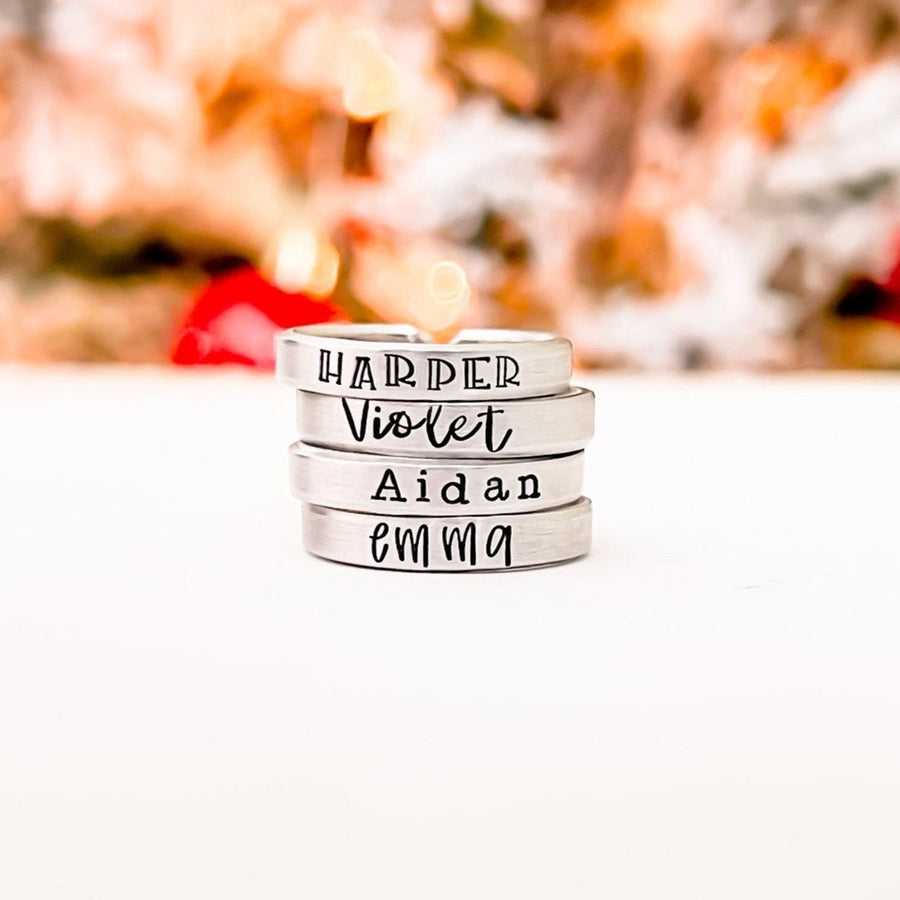 Personalized Name Ring, Adjustable Sizes