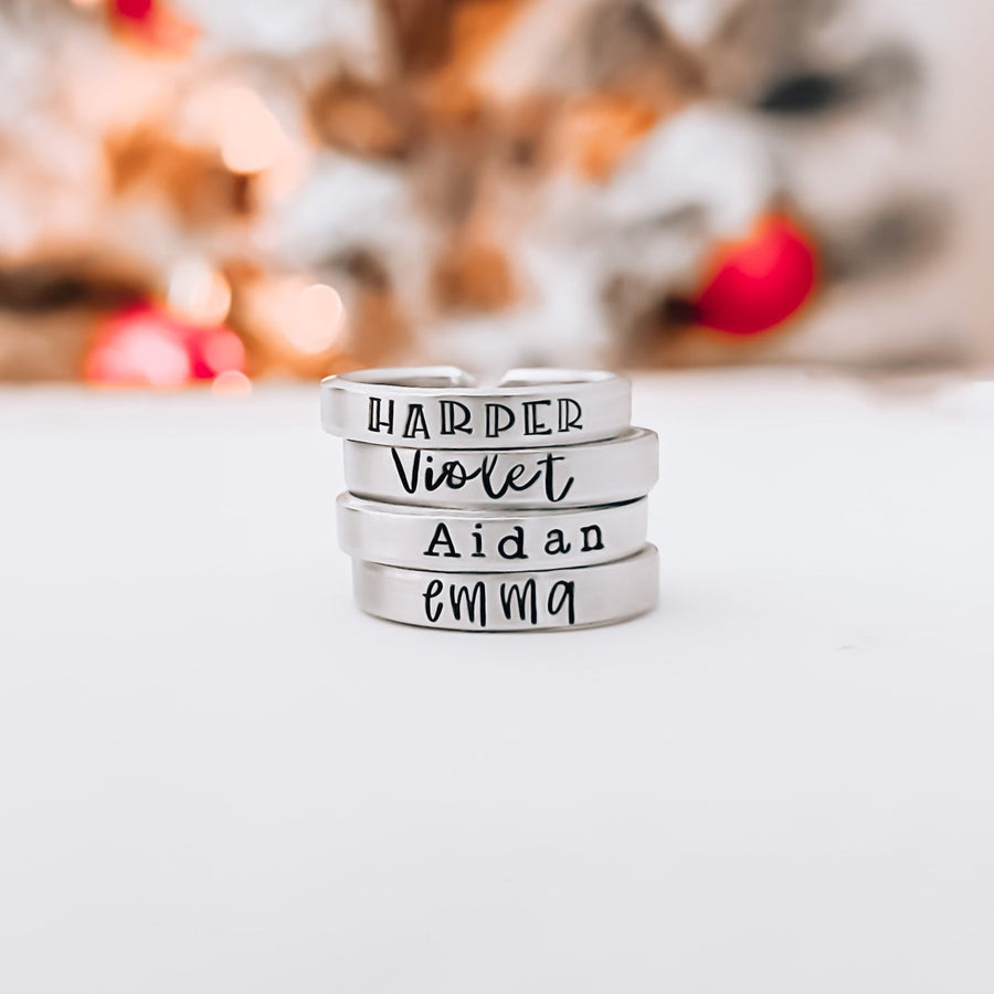 Personalized Name Ring, Adjustable Sizes