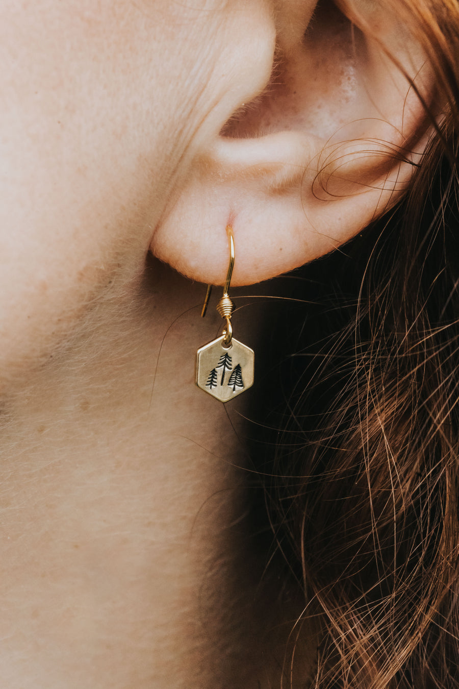 Gold Tree Earrings