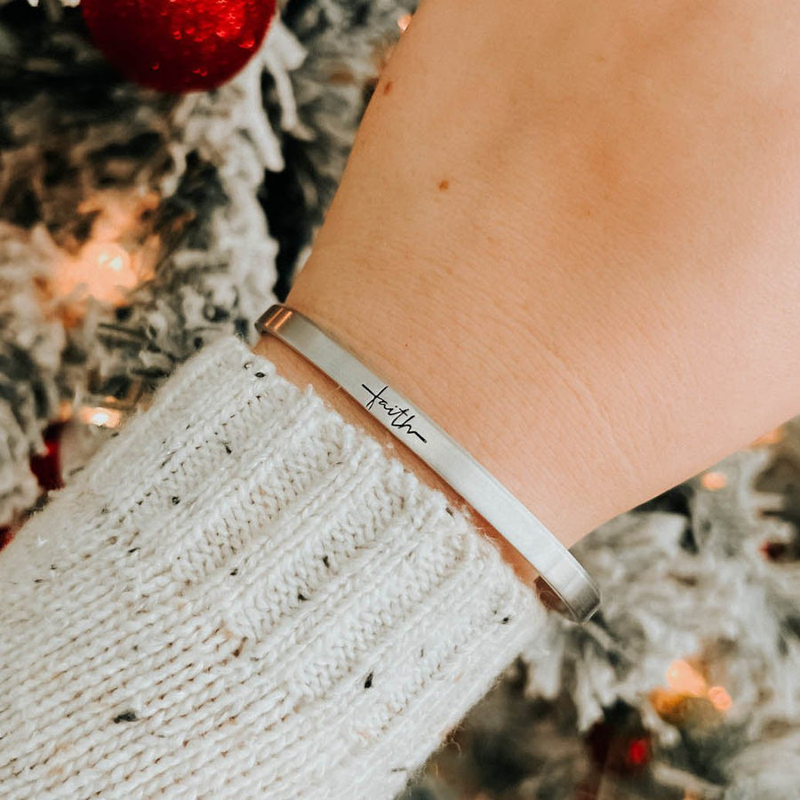 Skinny Faith Cuff Bracelet