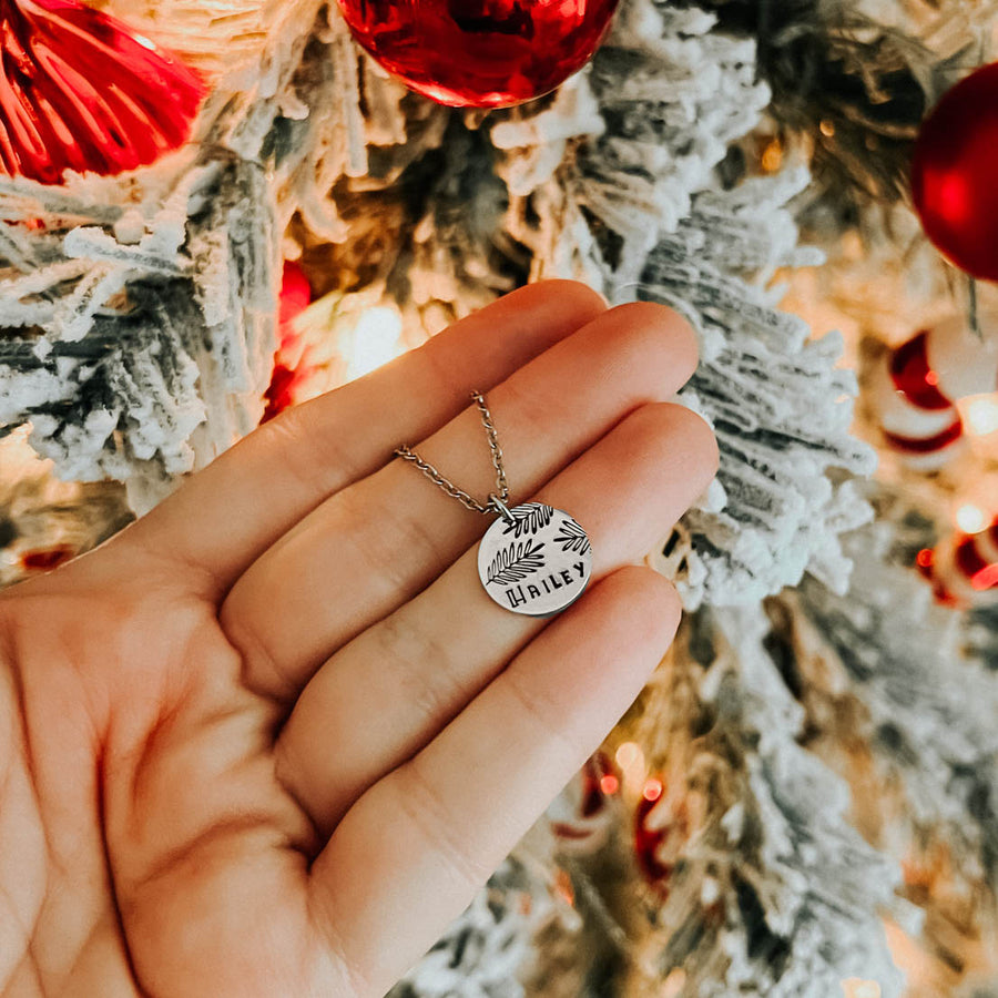 Personalized Palm Leaf Necklace