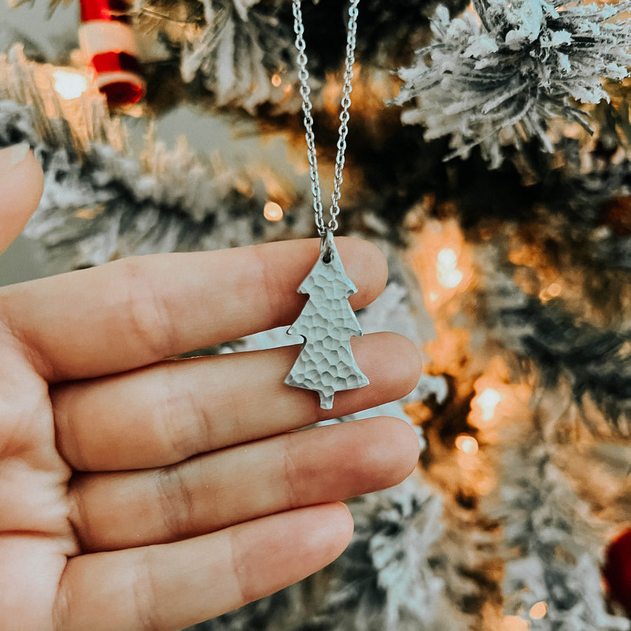 Textured Tree Necklace