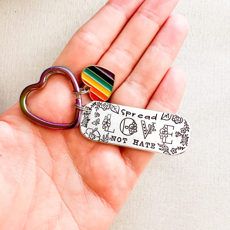 Spread Love, Not Hate Keychain