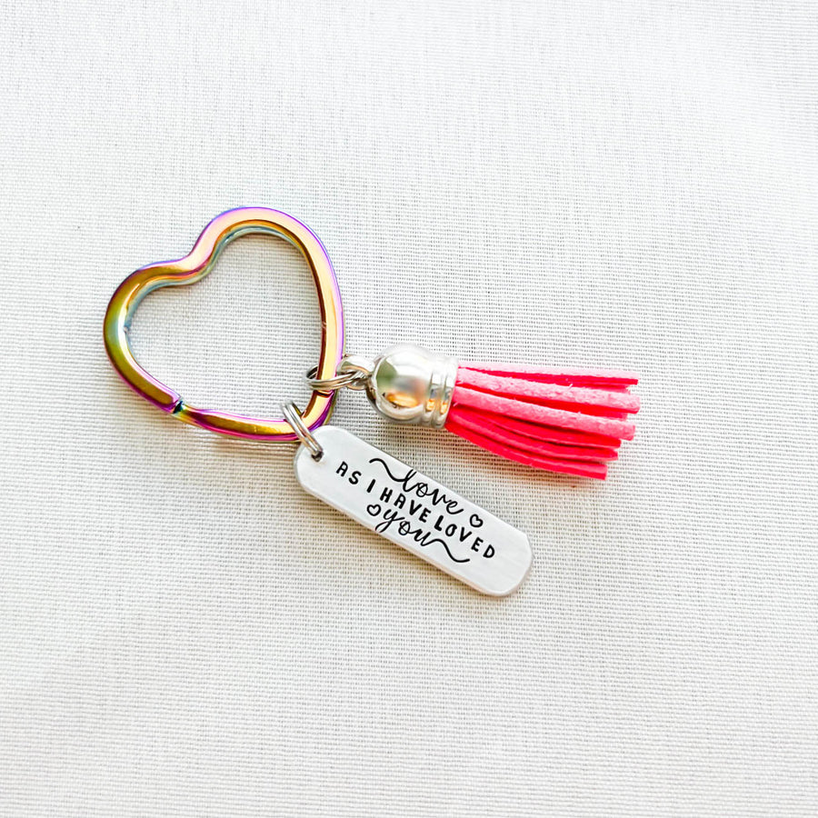 Bible Verse Keychain, Love As I Have Loved You