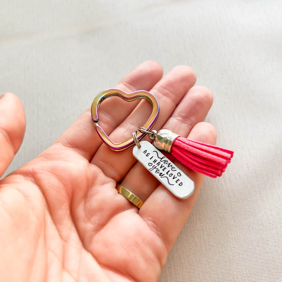 Bible Verse Keychain, Love As I Have Loved You