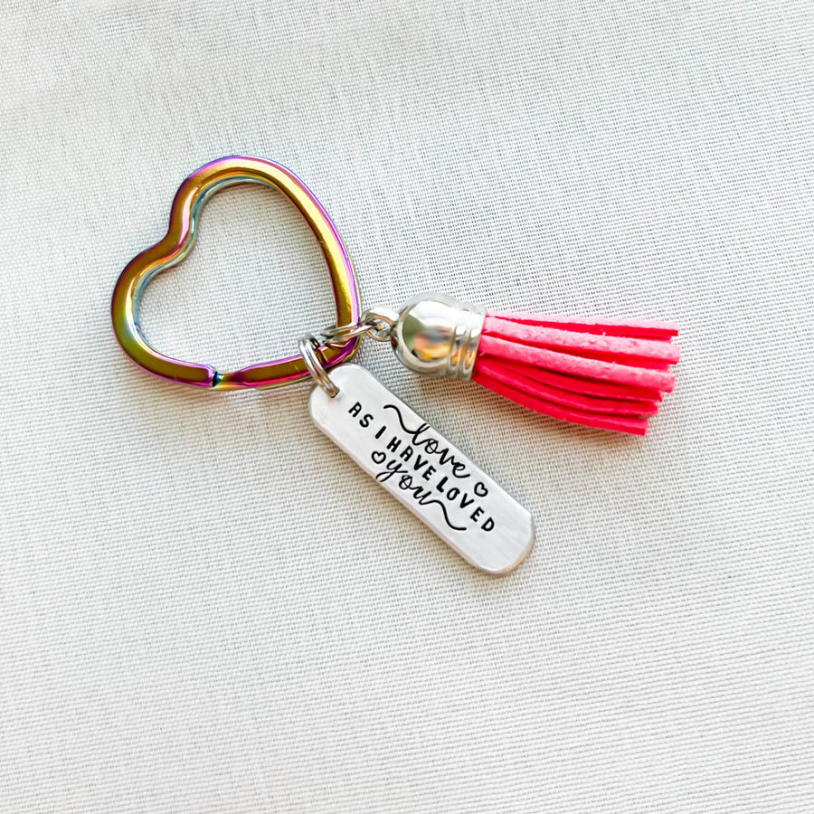 Bible Verse Keychain, Love As I Have Loved You