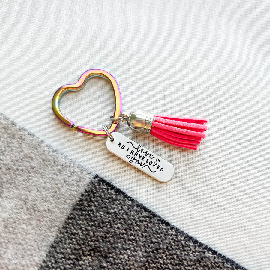 Bible Verse Keychain, Love As I Have Loved You