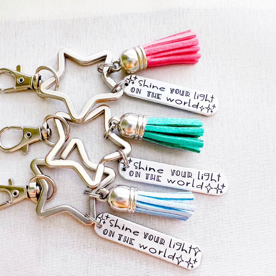 Shine Your Light On The World Keychain