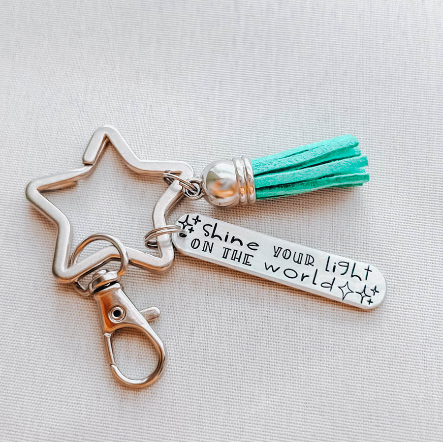 Shine Your Light On The World Keychain