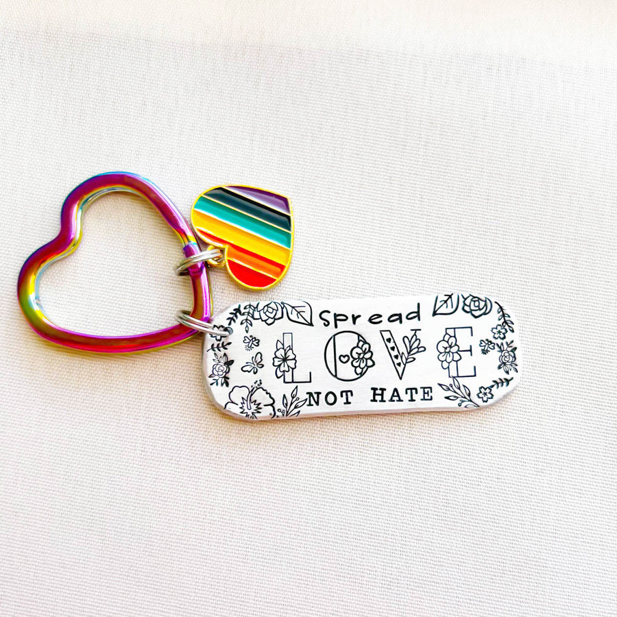 Spread Love, Not Hate Keychain