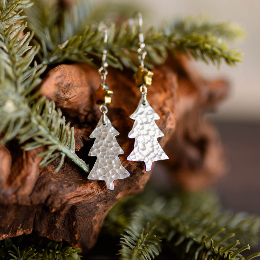 Christmas Tree with Star Earrings