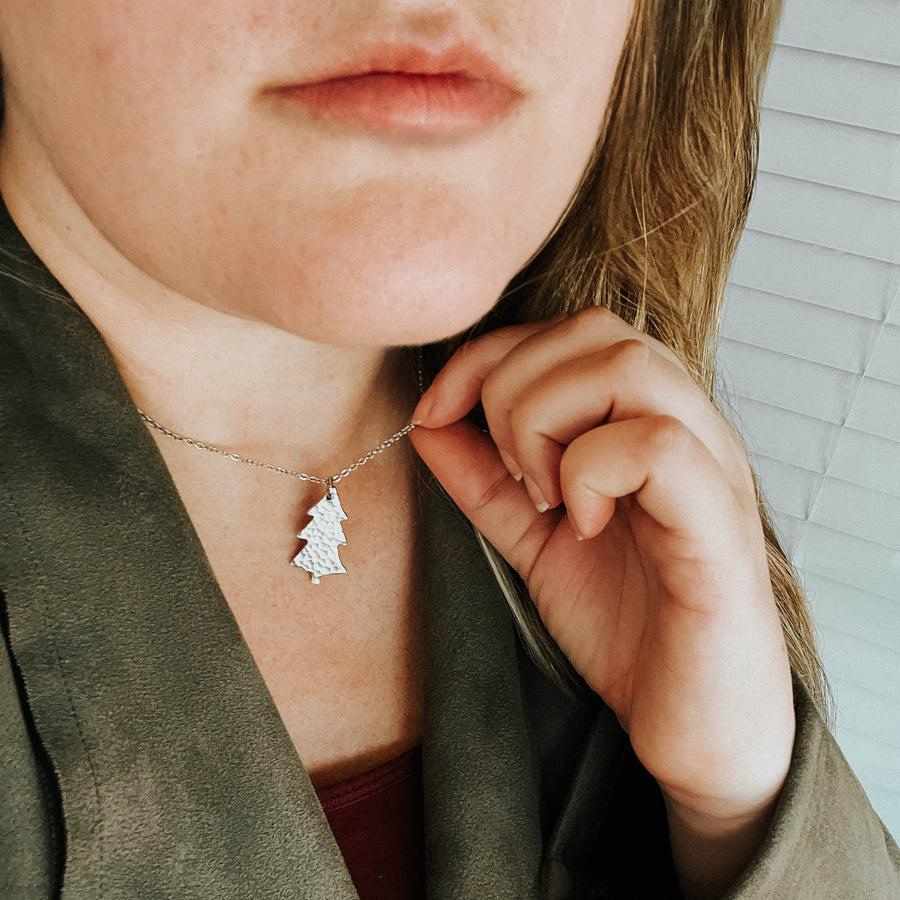 Textured Tree Necklace