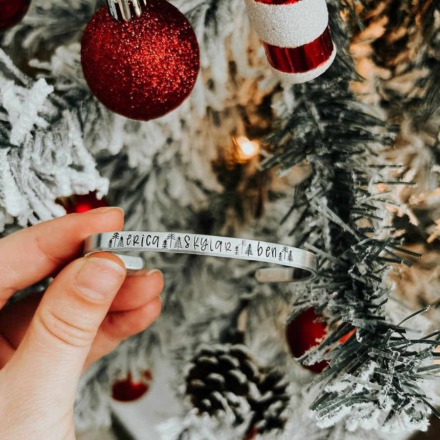 Personalized Name Bracelet, Tree Design