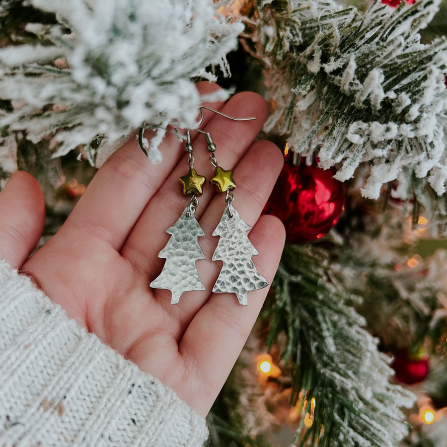 Christmas Tree with Star Earrings