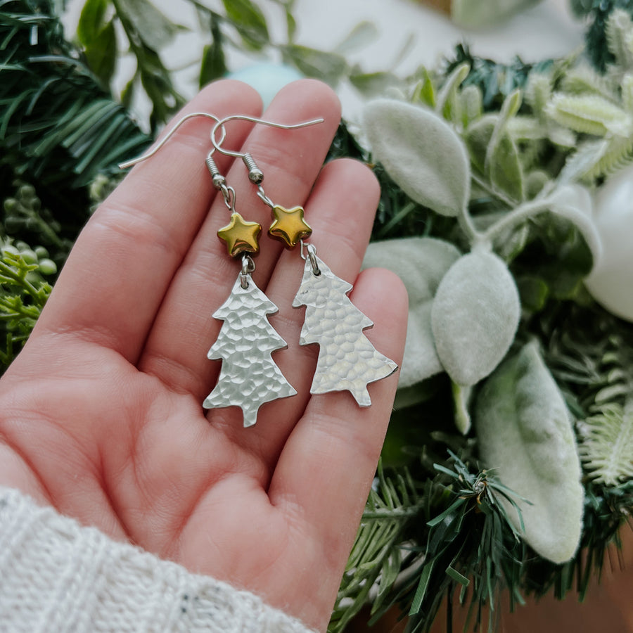 Christmas Tree with Star Earrings