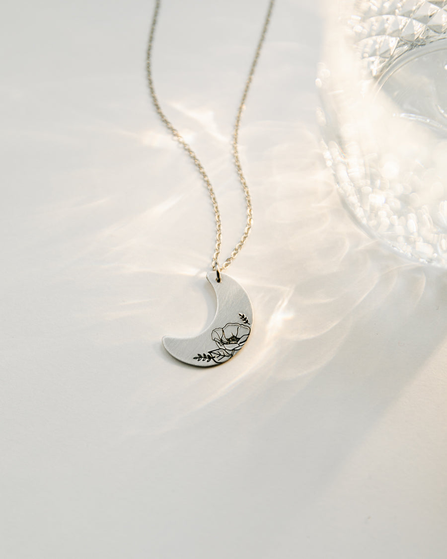 Floral Moon Necklace