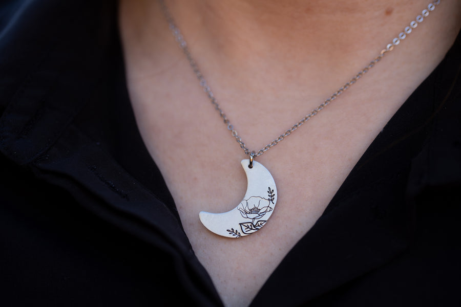 Floral Moon Necklace