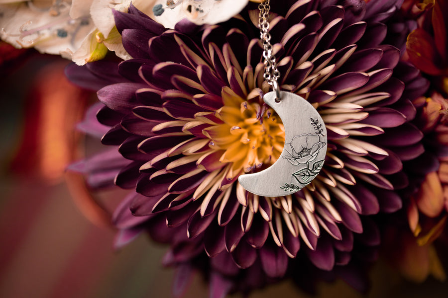 Floral Moon Necklace