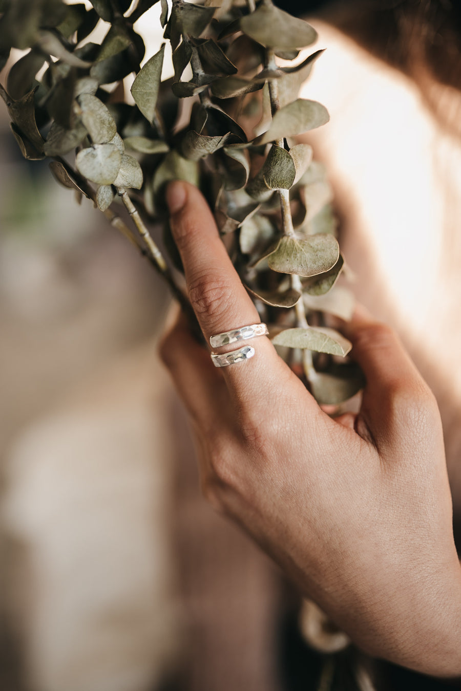 Hammered Wrap Ring