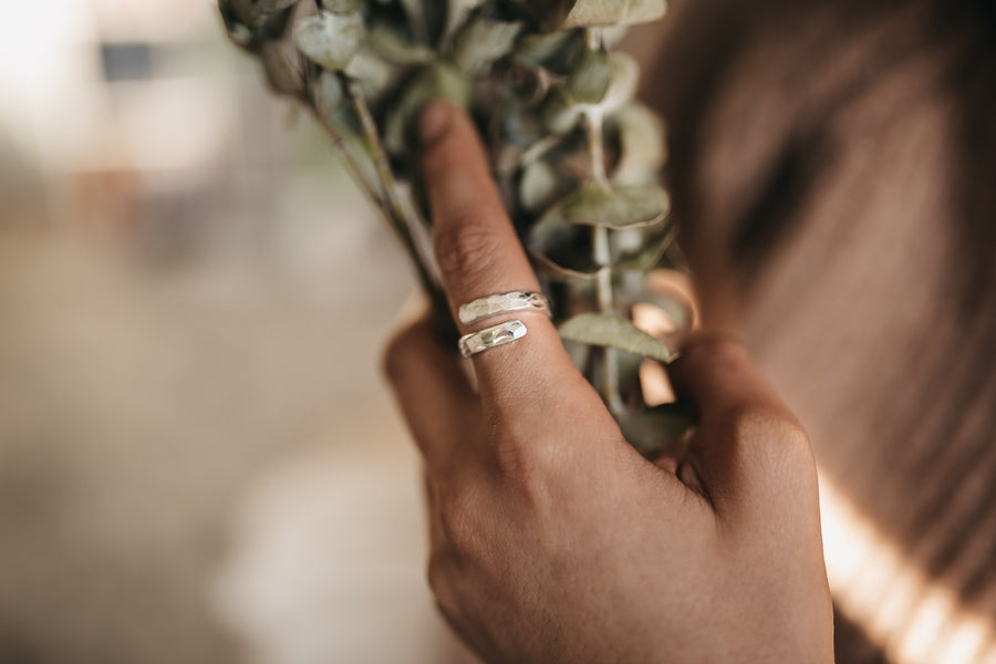 Hammered Wrap Ring