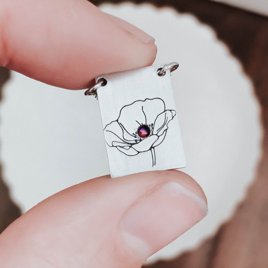 Floral Gemstone Necklace