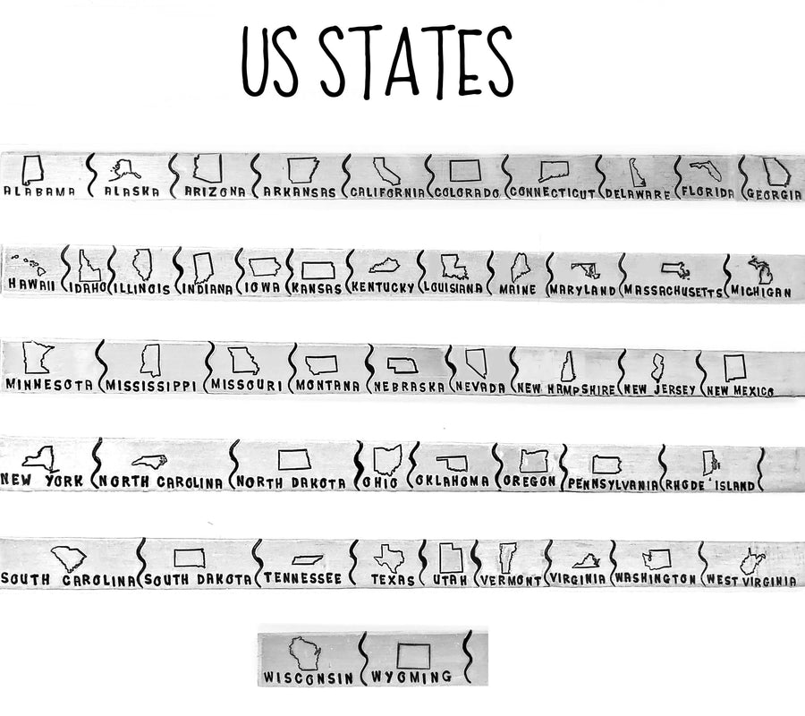 US States Necklace