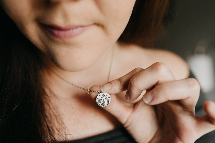 Tree Disc Necklace