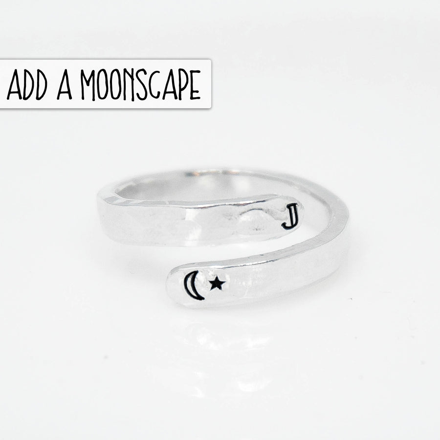 Moon And Star Wrap Ring