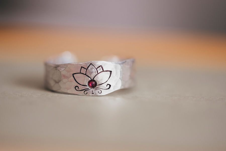 Lotus Gemstone Ring