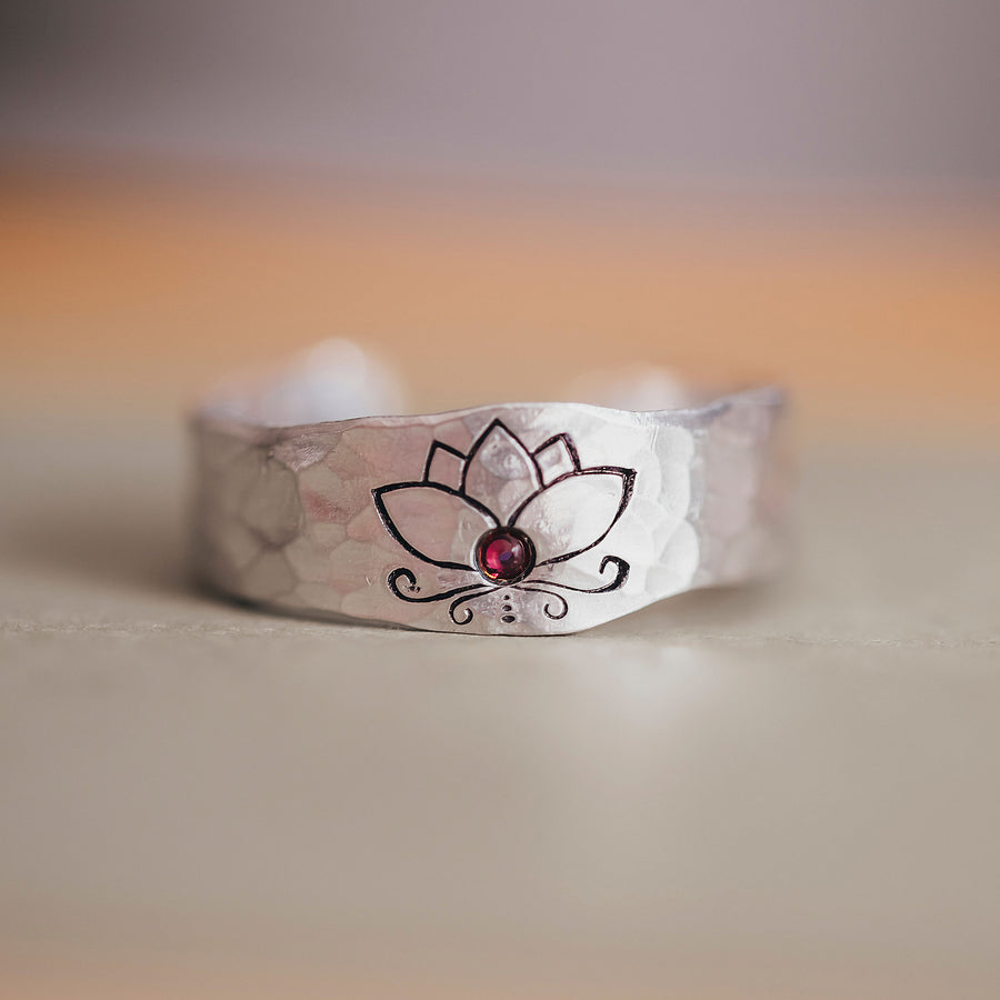 Lotus Gemstone Ring