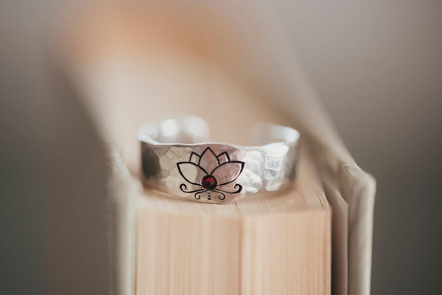 Lotus Gemstone Ring